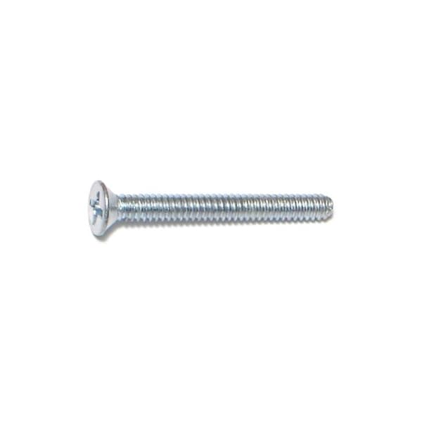 Midwest Fastener #6-32 x 1-1/4 in Phillips Flat Machine Screw, Zinc Plated Steel, 100 PK 07266 - main
